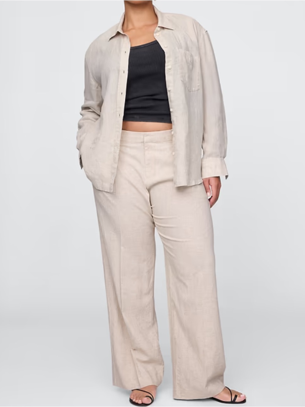 Gap Low Rise Linen-Blend Trousers (women’s 16)